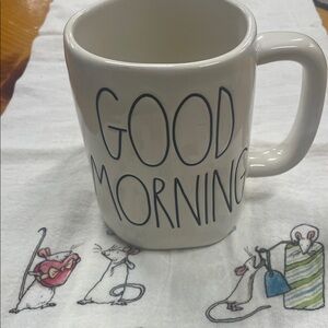 Rae Dunn White Ceramic Good Morning Mug